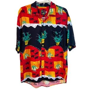 RARE Jams World Shirt w/ Cactus Bull Chili Print Sz Med